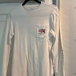 Vineyard Vines White Long Sleeve Tee Essential Comfort